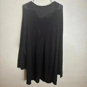 Zara Knit Sweater Womens Size Large Black Off The Shoulder Long Tunic